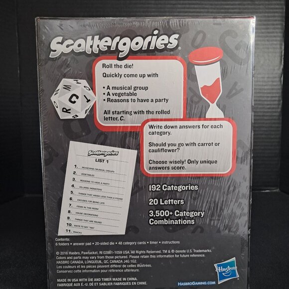New Hasbro Scattergories Game Ages12+ 2 to 6 Players in Sealed Box - Picture 6 of 7